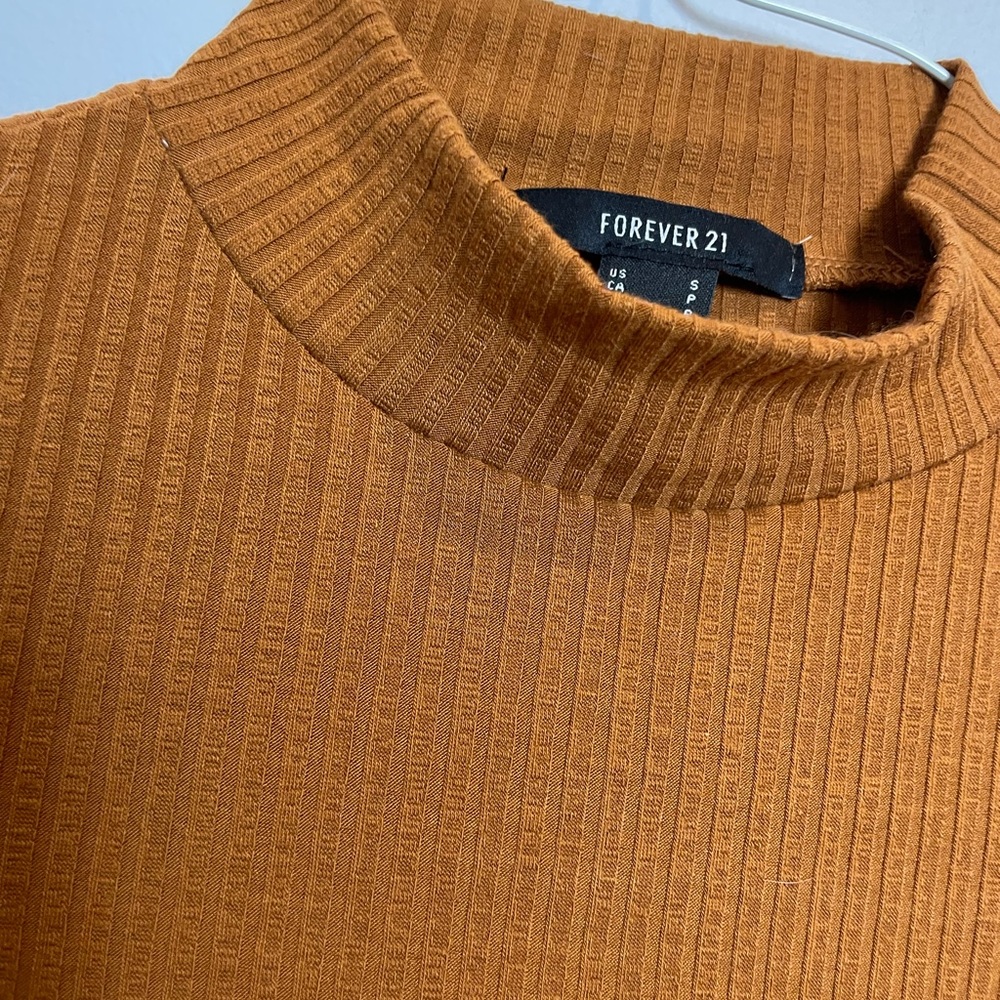 Forever 21 Ribbed Rust Bodysuit